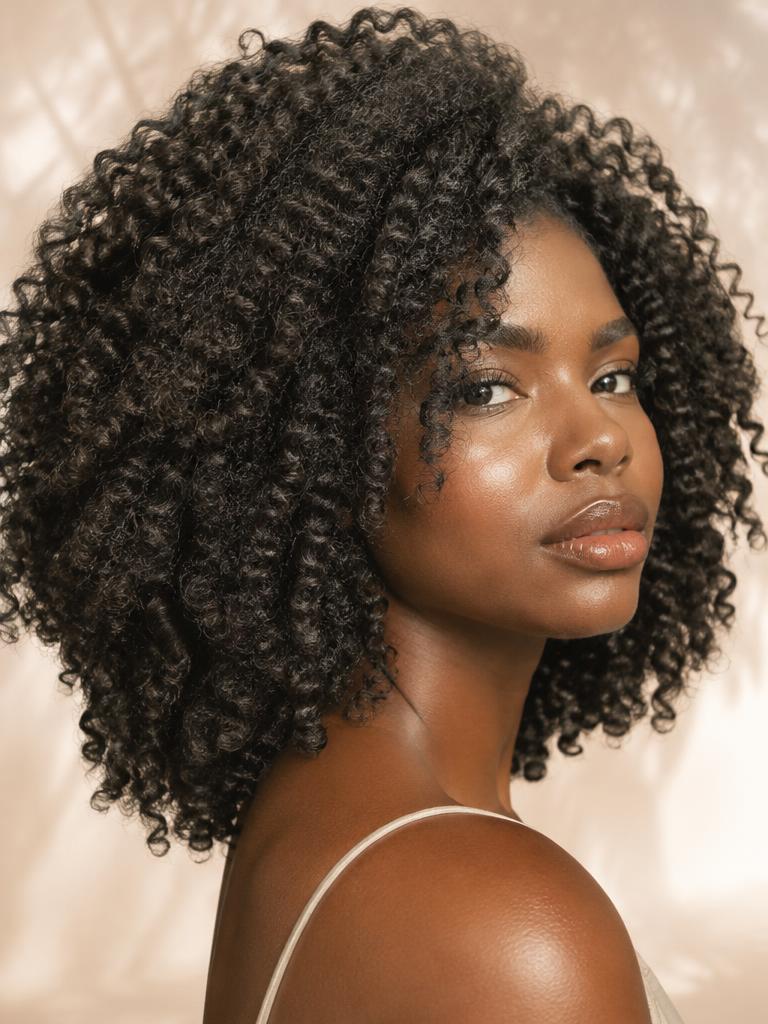 Defined natural coily curls with soft volume